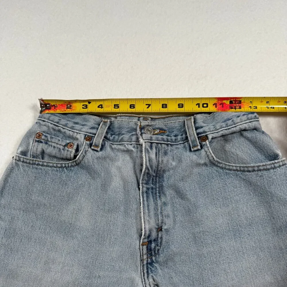 Vintage Levi's cut off denim shorts micro jean shorts distressed size 26 waist - Picture 8 of 12